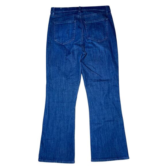 Ann Taylor Button Fly Jeans Kick Crop Dark - Picture 4 of 10